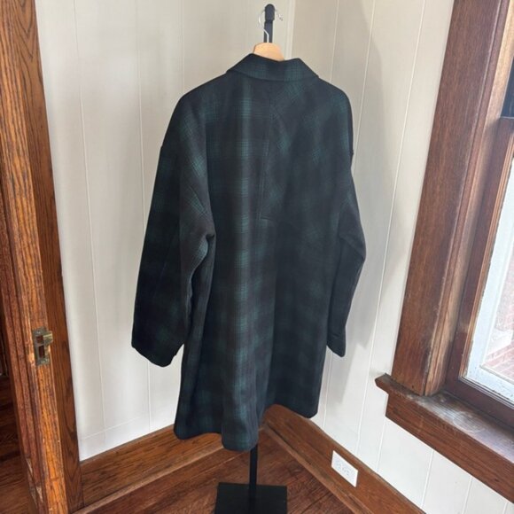 Volcom Stone Lords Men’s XL Green Plaid Wool-Blend Parka Jacket Long Coat NWT - Picture 5 of 14